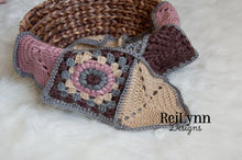 Load image into Gallery viewer, Mini Afghan in Dark Blush, Taupe, Gray and Bone

