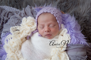 Lavender Tara Newborn Bonnet