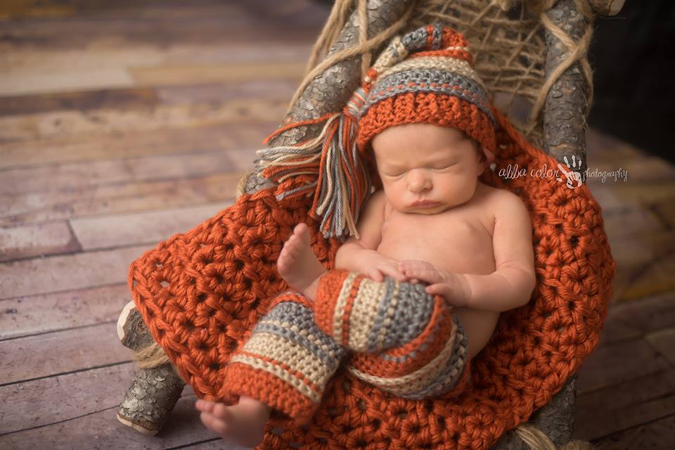 Pumpkin Mini Chunky Blanket