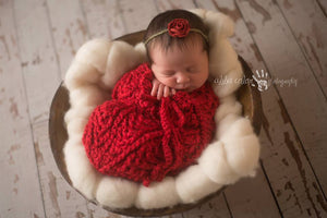 Red Newborn Swaddle Sack