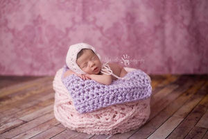 Lavender Mini Chunky Blanket
