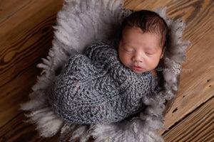 Gray Newborn Swaddle Sack