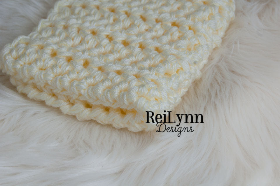 Ivory Mini Chunky Blanket