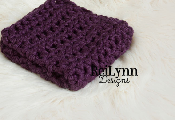 Plum Mini Chunky Blanket