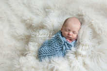 Load image into Gallery viewer, Light Country Blue Newborn Swaddle Sack
