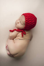 Load image into Gallery viewer, Red Tara Newborn Bonnet
