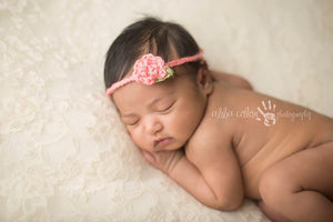 Tiny Rose Tie Back *Many Colors*