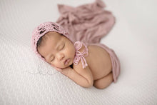 Load image into Gallery viewer, Lacy Newborn Bonnet *many colors*
