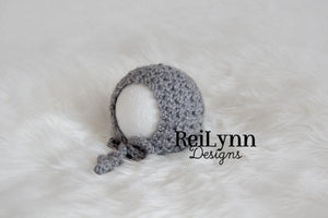 Gray Tara Newborn Bonnet