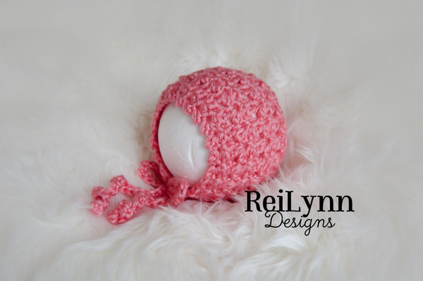 Coral Tara Newborn Bonnet