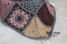 Load image into Gallery viewer, Mini Afghan in Dark Blush, Taupe, Gray and Bone
