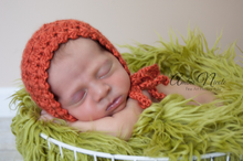 Load image into Gallery viewer, Pumpkin Tara Newborn Bonnet
