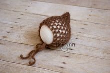 Load image into Gallery viewer, Pixie Mohair Newborn Bonnet
