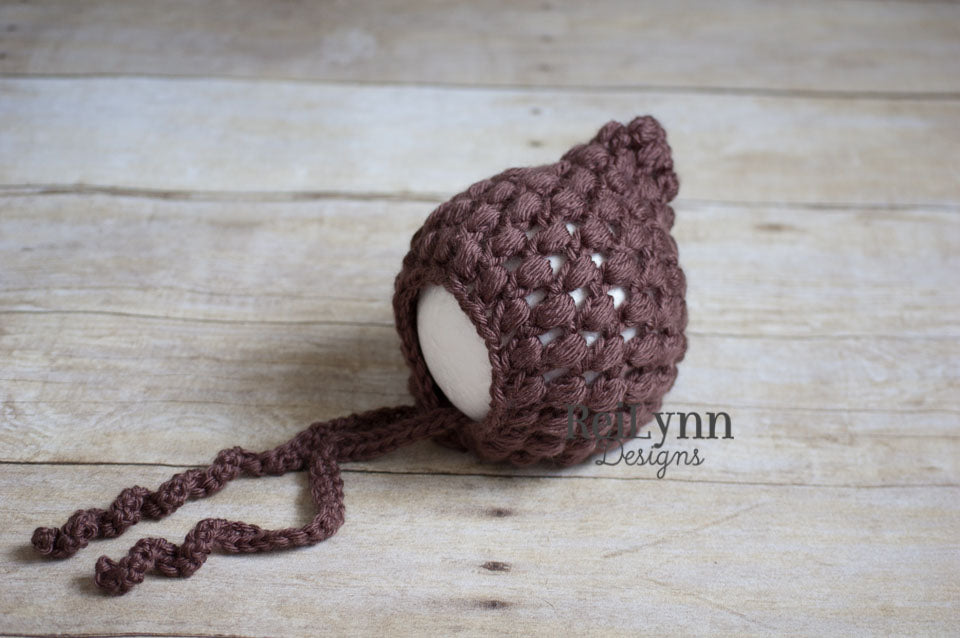Taupe Cameron Newborn Bonnet