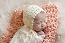 Load image into Gallery viewer, Ivory Tara Newborn Bonnet
