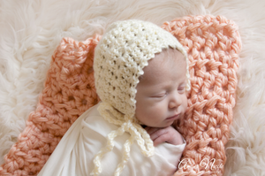 Ivory Tara Newborn Bonnet
