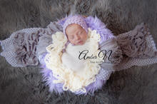 Load image into Gallery viewer, Lavender Tara Newborn Bonnet
