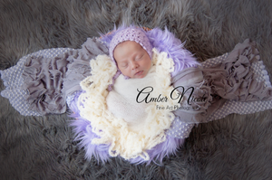 Lavender Tara Newborn Bonnet