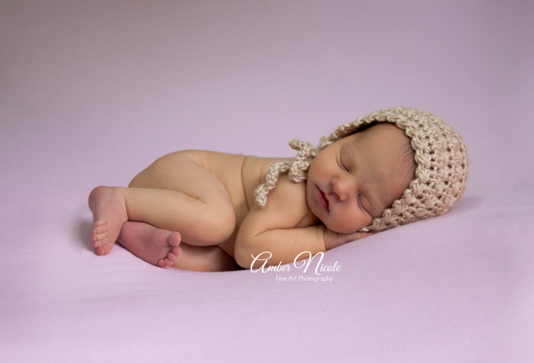 Bone Tara Newborn Bonnet